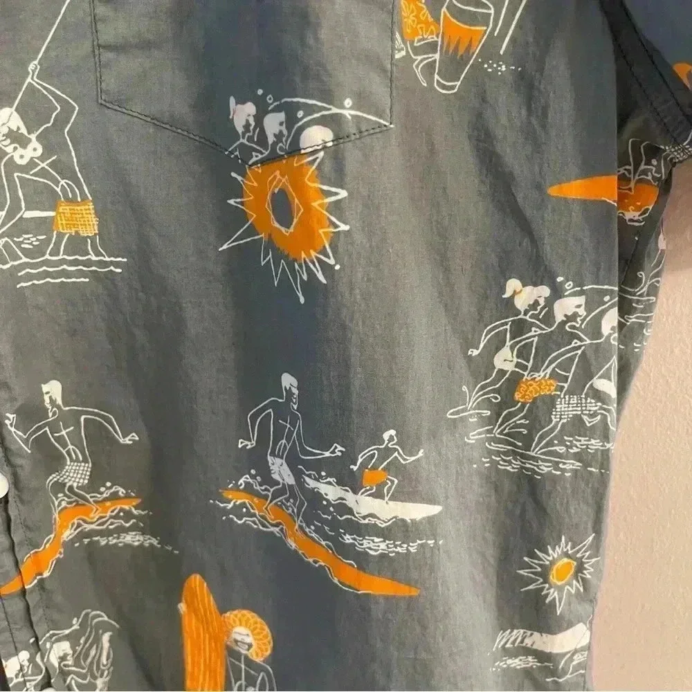 Lost at Sea Patterned Beach Button Down casual - Picture 6 of 7